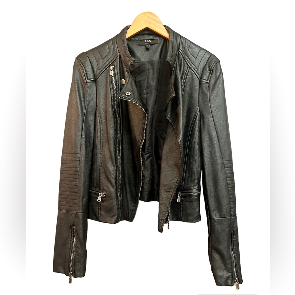 Leather looking jacket by ABS by Allen Schwartz